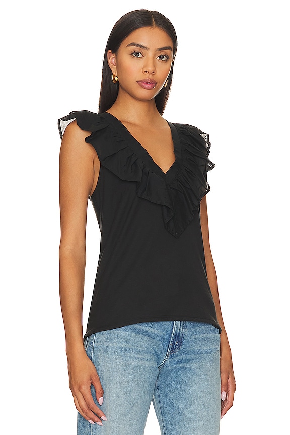 view 2 of 4 Golda Ruffle Top in Jet Black