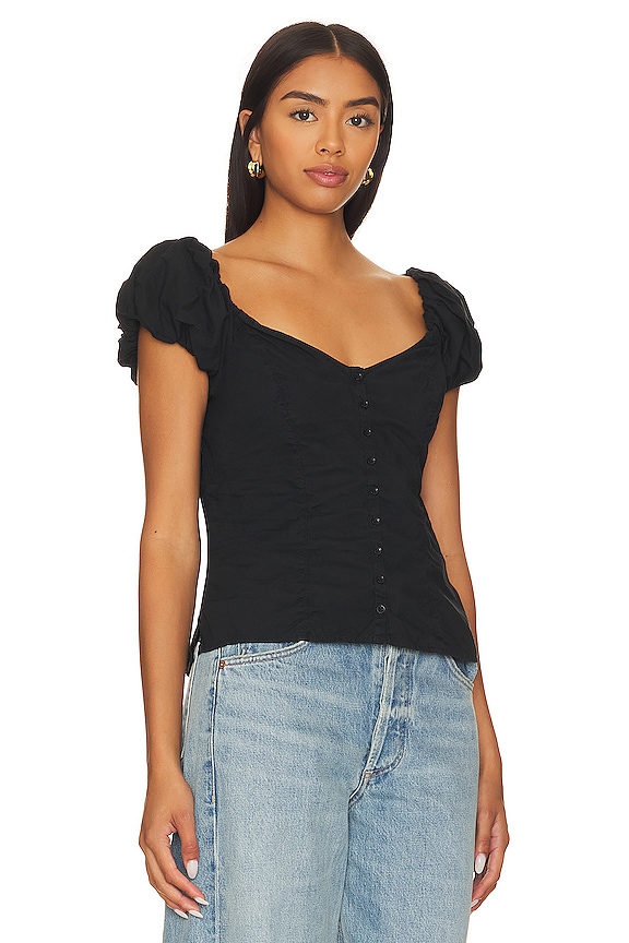 view 2 of 4 Angel Bubble Sleeve Cami in Jet Black