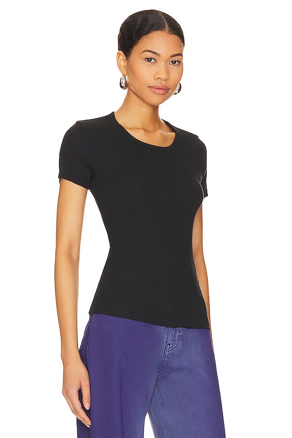 view 2 of 4 Billy Scoop Neck Tee in Jet Black