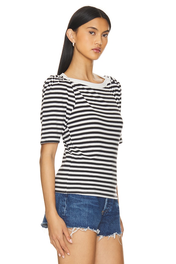 view 2 of 4 Deana Stripe Envelope T-shirt in City Stripe