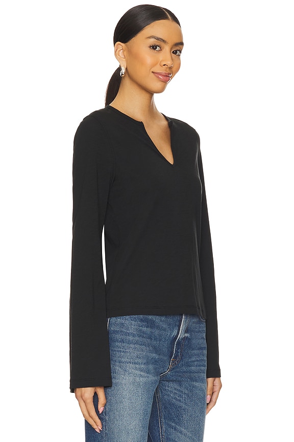 view 2 of 4 Lian Long Sleeve Tee in Jet Black