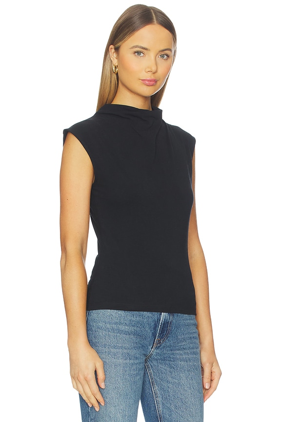 view 2 of 4 Lulu Mock Neck Top in Jet Black