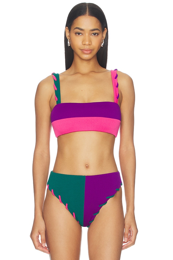 view 1 of 5 TOP BIKINI CONTOUR in Ultraviolet & Magenta