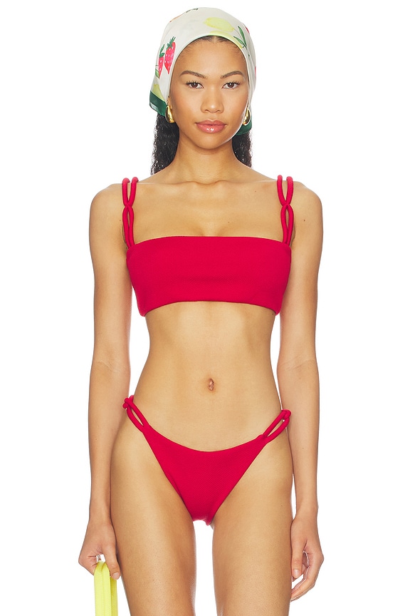 view 1 of 4 HAUT DE MAILLOT DE BAIN SPORTIF LINK in Red