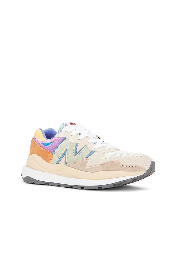 view 2 of 6 57/40 in Calm Taupe & Vibrant Apricot