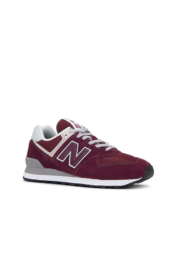 view 2 of 6 ML574V3 Sneaker in Burgundy & White