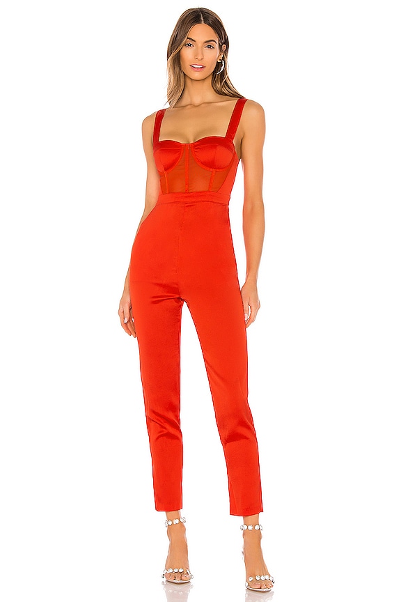 view 1 of 3 Kailynn Jumpsuit in Red Orange
