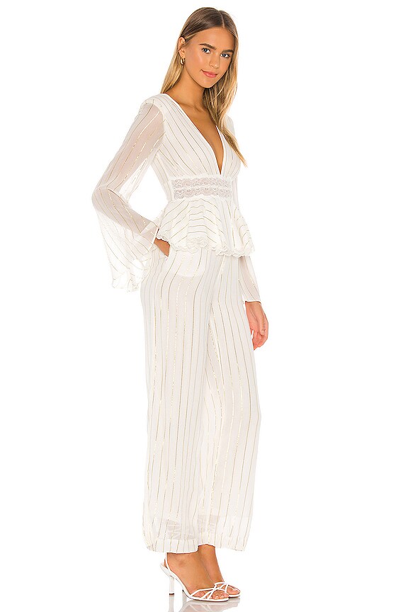 view 2 of 4 TYDE ジャンプスーツ in White Stripe