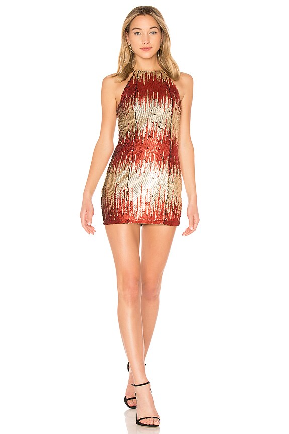 view 2 of 4 MINIVESTIDO IT'S LIT in Red & Gold