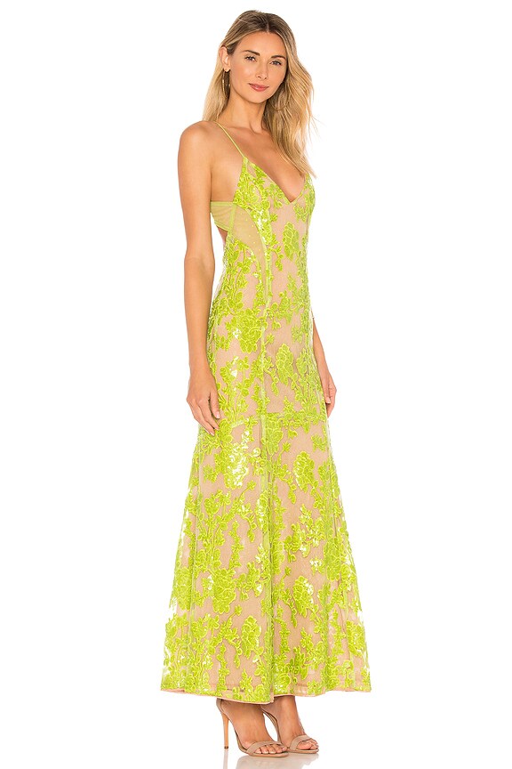 view 2 of 4 Dusk Til Dawn Gown in Goblin Green