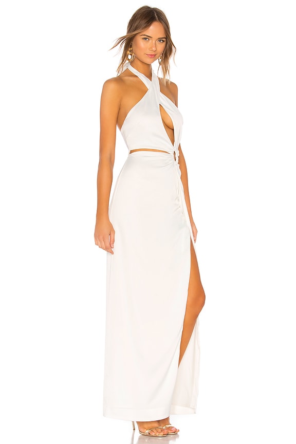 view 2 of 3 ROBE DE SOIRÉE CROISÉE DEVANT ALLURE in Ivory