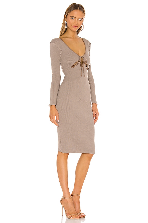 view 2 of 3 Bowery Midi Dress in Cocoa Brown