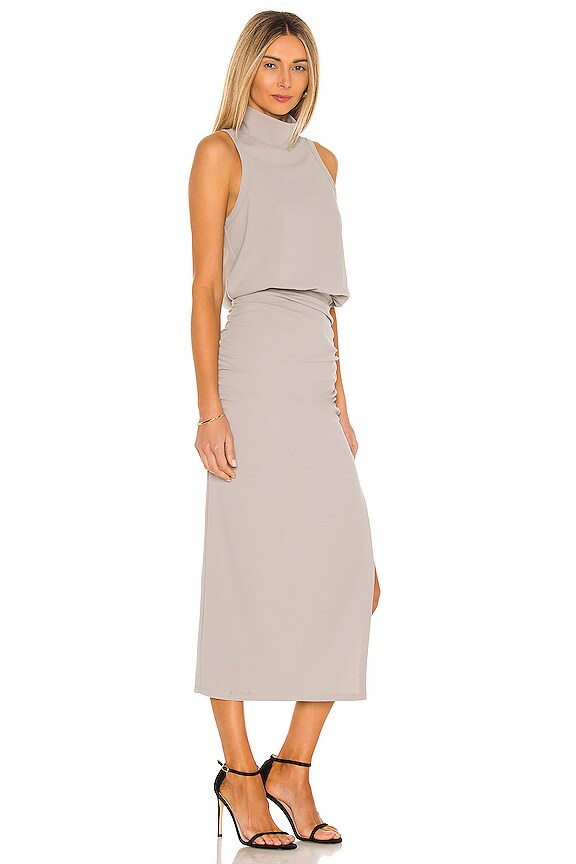 view 2 of 3 Turtleneck Tank Maxi Dress in Putty Gray
