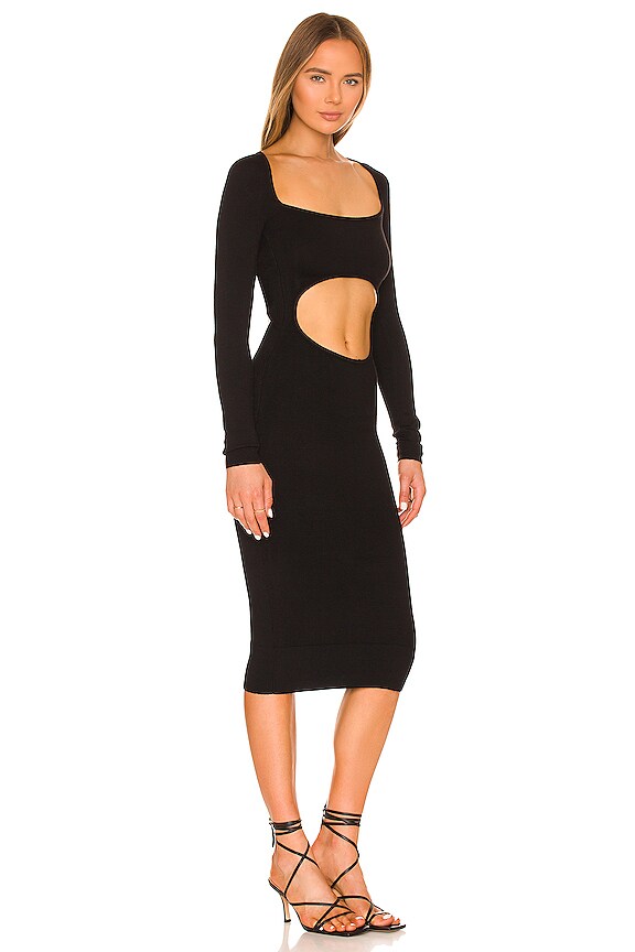view 2 of 3 Dacia Cut Out Midi Dress in Black