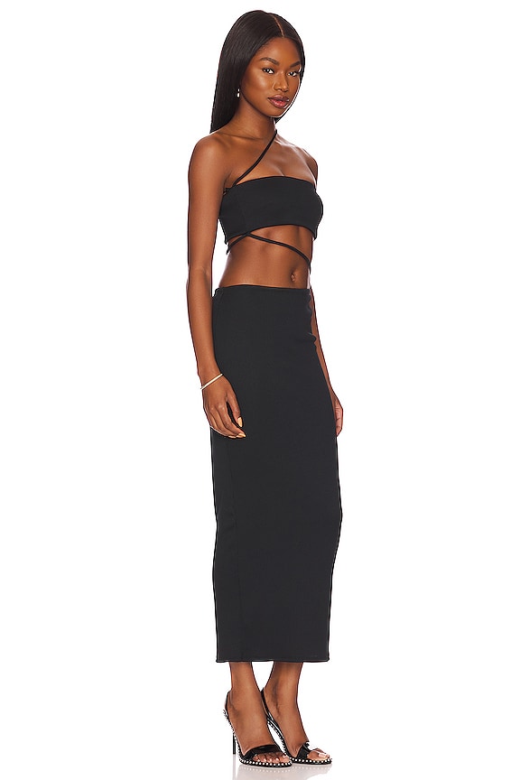 view 2 of 3 VESTIDO MIDI ARNAV in Black