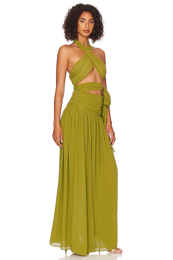 view 2 of 4 MAXIVESTIDO AURORA in Green