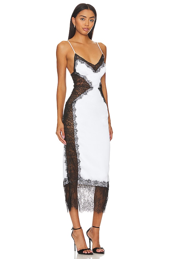 view 2 of 3 Lilia Midi Dress in White & Black