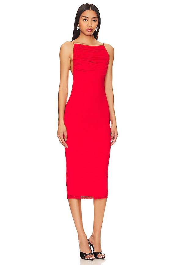view 2 of 3 Myra Midi Dress in Bright Red