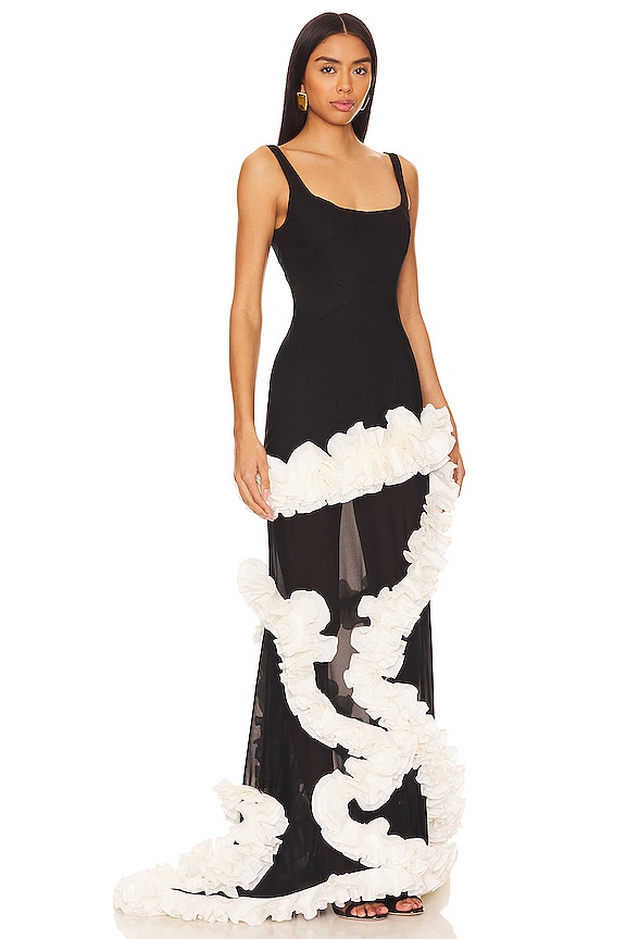 view 2 of 3 Wisteria Gown in Black & White