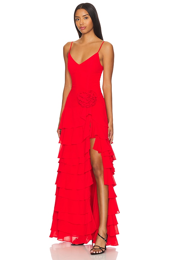 view 2 of 3 VESTIDO LARGO ALIZA in Red