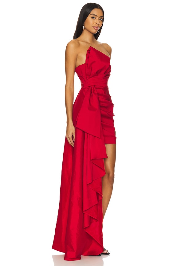 view 2 of 3 Jasmeet Mini Dress in Dark Red