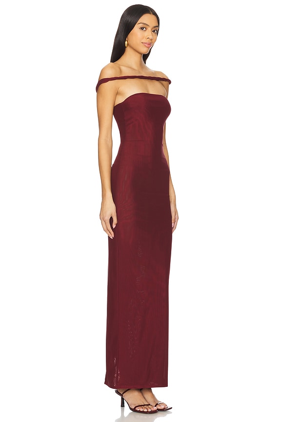 view 2 of 3 Sabine Gown in Oxblood