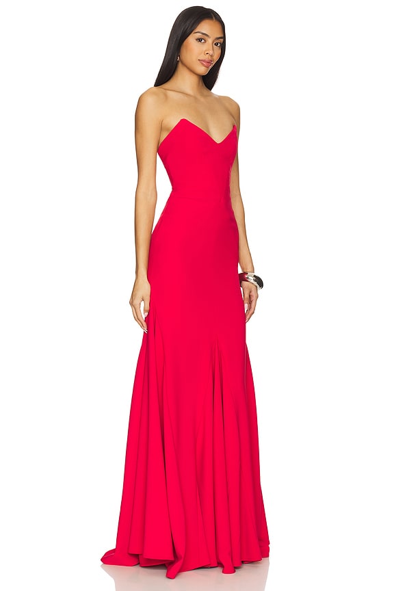 view 2 of 3 Amarys Gown in Dark Red