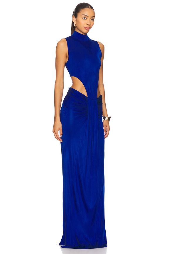 view 2 of 3 THE MOHINI 가운 in Cobalt Blue