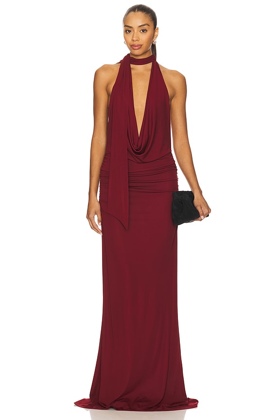 view 2 of 4 The Lisha Gown in Oxblood
