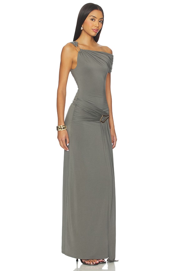slate grey formal dress NBD Monique Gown in MerchFabric:SEQUIN