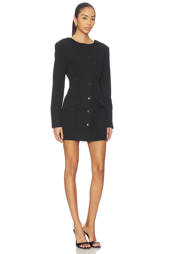 view 2 of 3 x Christina Elezaj Amina Blazer Mini Dress in Black
