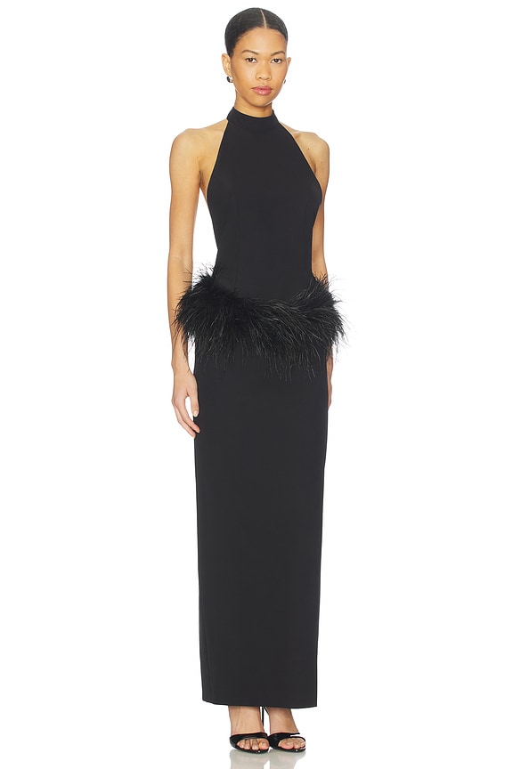 view 2 of 3 x Christina Elezaj Fauzia Maxi Dress in Black