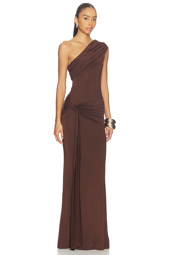 view 2 of 3 Rani Gown in Chocolate Brown