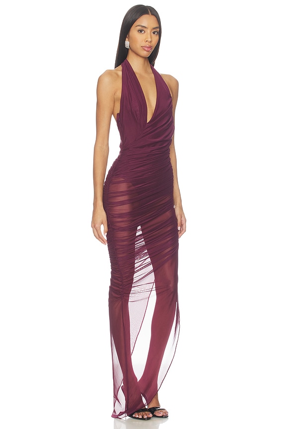 view 2 of 4 VESTIDO NOAM in Deep Plum