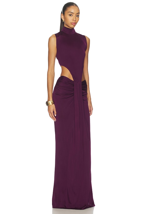 view 2 of 4 THE MOHINI 가운 in Plum