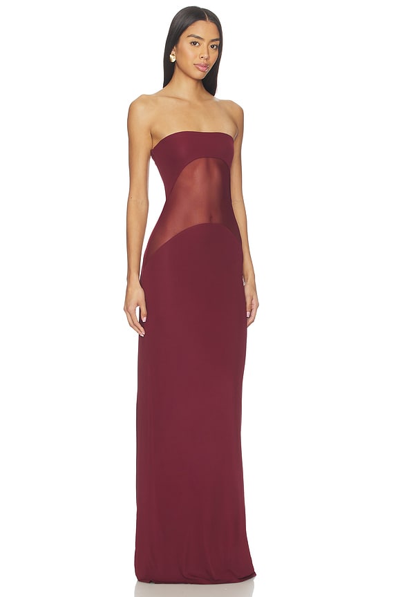 view 2 of 3 The Sadira Maxi Dress in Wine