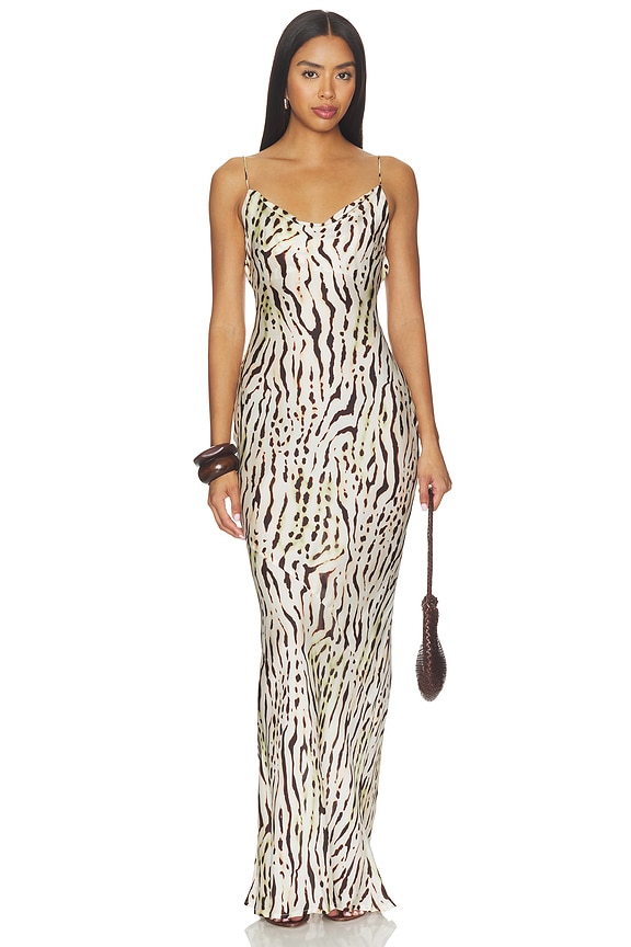 view 2 of 4 Samreen Gown in Brown & Ivory Zebra