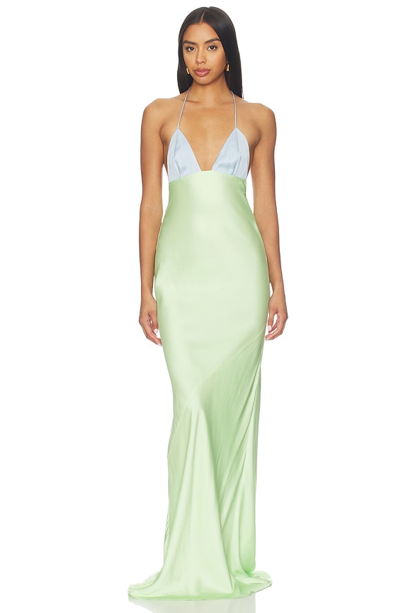 view 1 of 3 ROBE ZAREEN in Pale Blue & Green