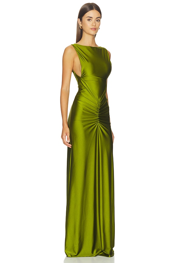 view 2 of 3 ROBE DE SOIRÉE SHILPA in Olive