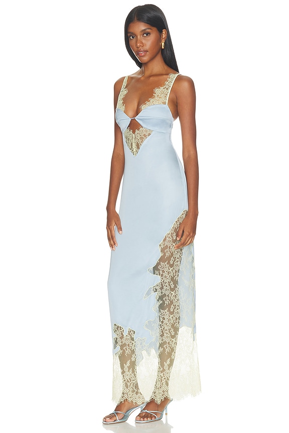 view 2 of 4 Shama Maxi in Pale Blue & Yellow