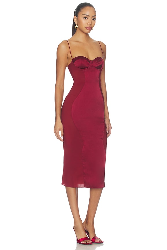 view 2 of 3 Mohini Midi Dress in Burgundy
