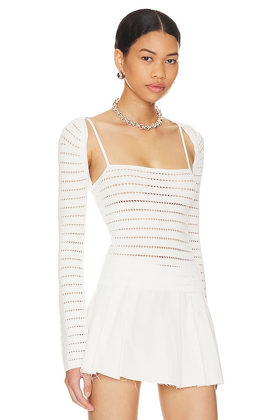 view 2 of 4 Heath Knit Tank And Bolero Set in White