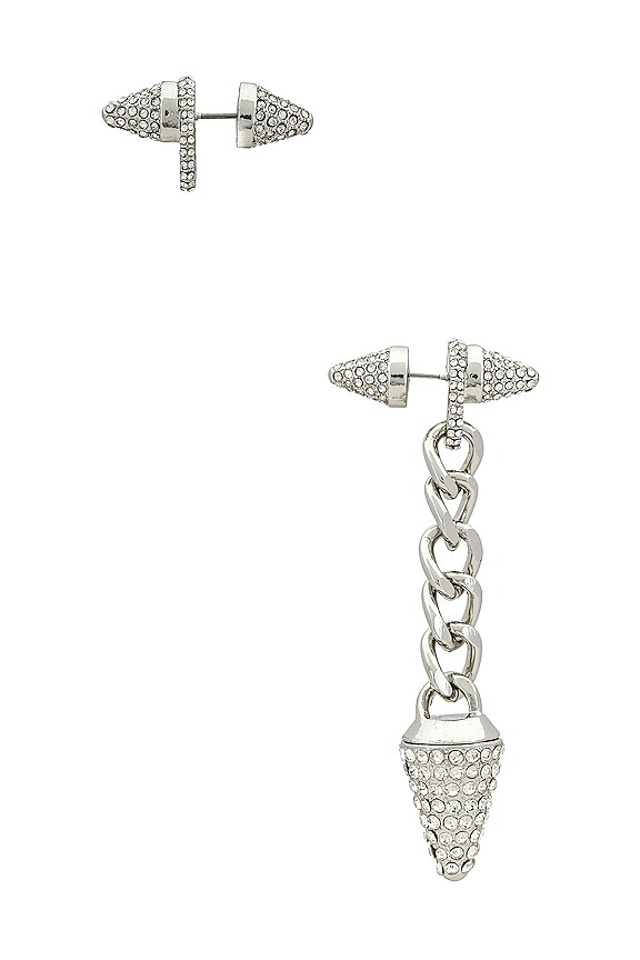 view 2 of 2 Spiked Earrings in Silver