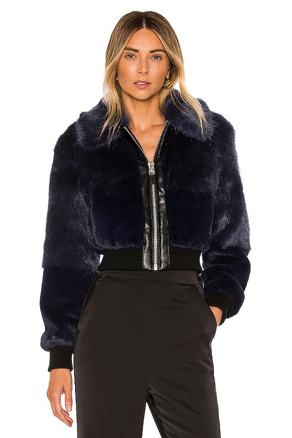 view 2 of 5 BADLANDS フェイクファーボンバー in Navy