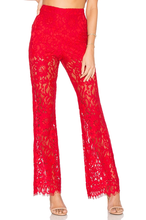 view 1 of 4 CALZÓN DE TIRO ALTO ENCAJE CLOUD NINE in Red Rose