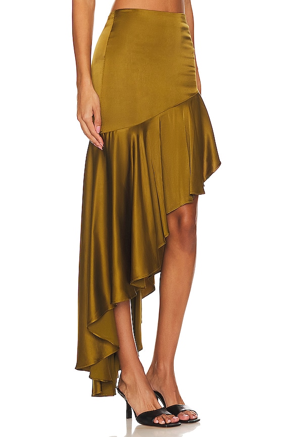 view 2 of 4 Amrita Maxi Skirt in Olive Green