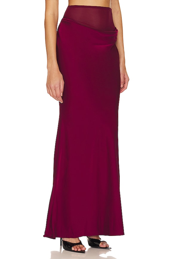 view 2 of 4 ELENI 스커트 in Oxblood Red