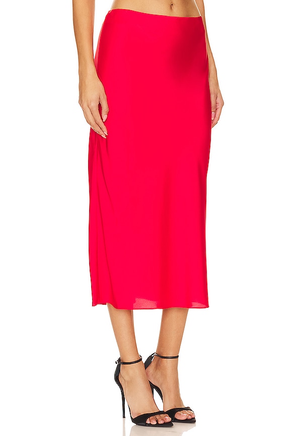 view 2 of 4 Chiara Midi Skirt in Red