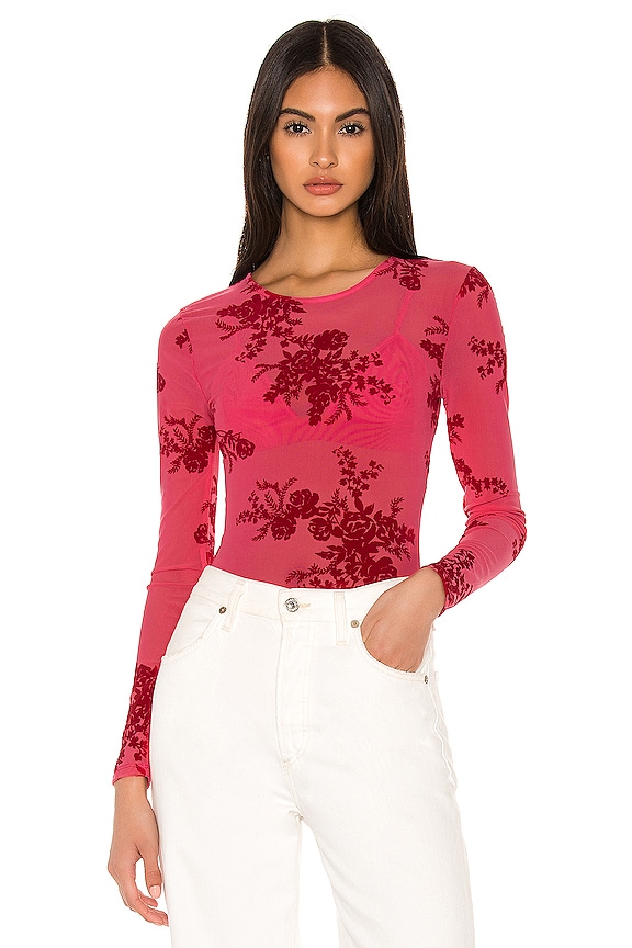 view 1 of 6 Binx Bodysuit in Red & Hot Pink