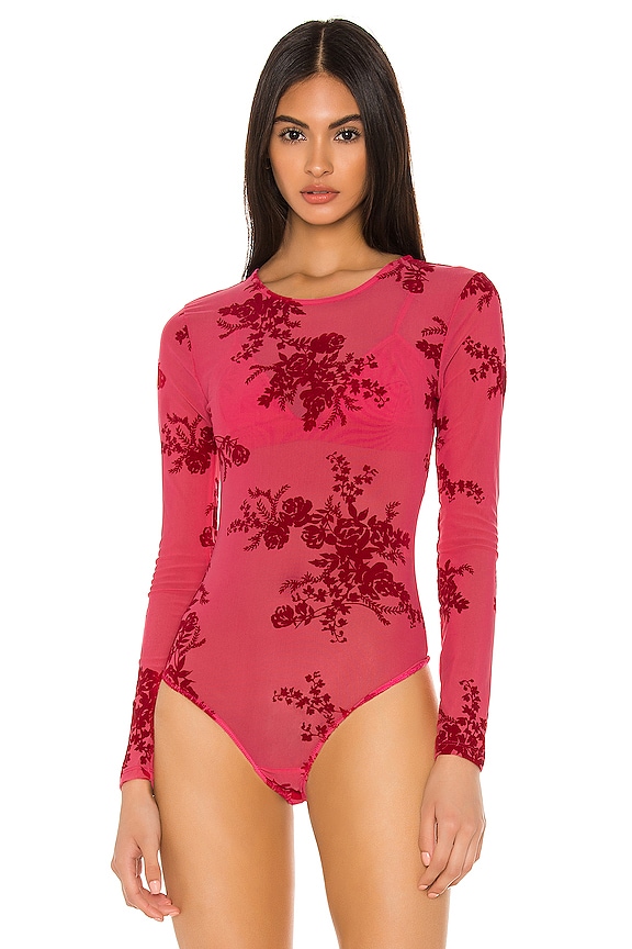view 2 of 6 Binx Bodysuit in Red & Hot Pink